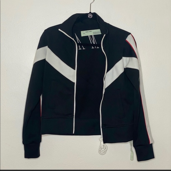 OffWhite Jackets & Coats Womens Offwhite Track Jacket Poshmark